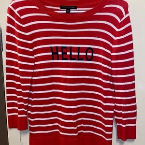 Banana Republic Red Striped Sweater Women’s Size XS